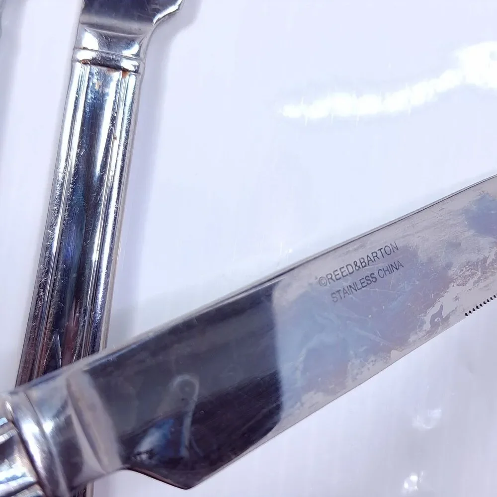 Reed & Barton Brookshire Solid butter knife SET 4 silverware stainless steel